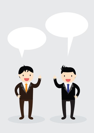 Businessman are talking together. Can write your message in the copy spaceのイラスト素材