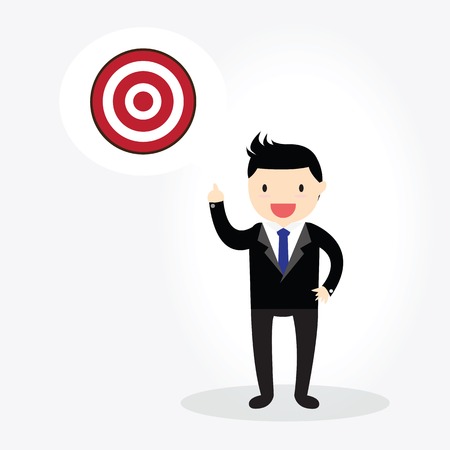Businessman man with targetのイラスト素材