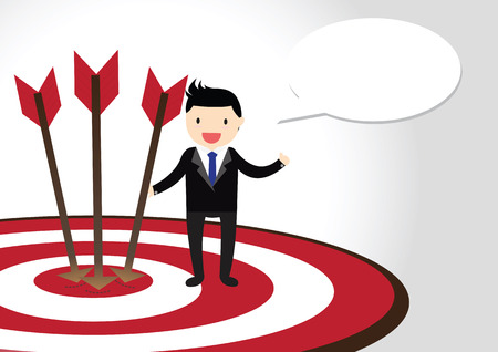 Businessman man with targetのイラスト素材