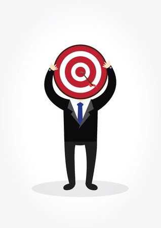 Businessman with target on headのイラスト素材