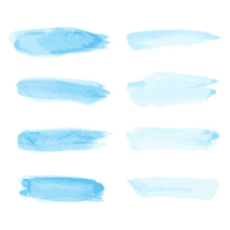 Blue watercolor hand drawn. Abstract cold color brush paint paper grain texture illustration element for wallpaper, label.illustration, vector.&#xD;&#xA;のイラスト素材