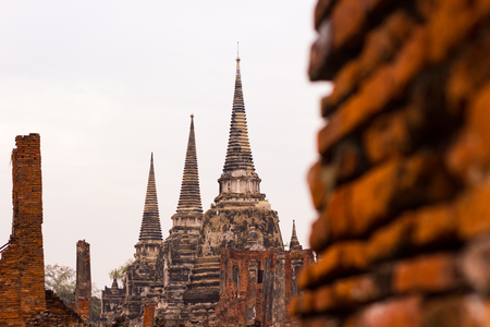 Wat Phra Si Sanphet Ayutthaya -   Ayutthaya Historical Park has been considered a World Heritage Site on December 13th, 2534 in the historic city of Ayutthaya. A place for study And travelの写真素材