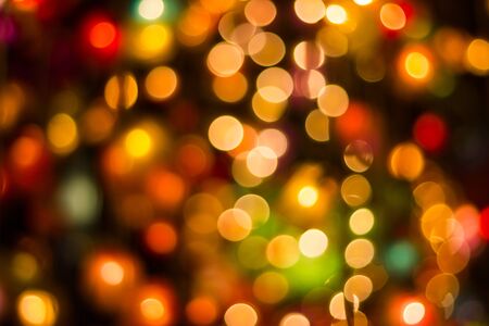blurred abstract bokeh background for Decorations for New Year and Holidays, Christmas ball lightの写真素材