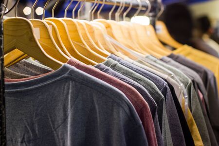 t-shirt for the man on hangers Fashion Store Style Thailand