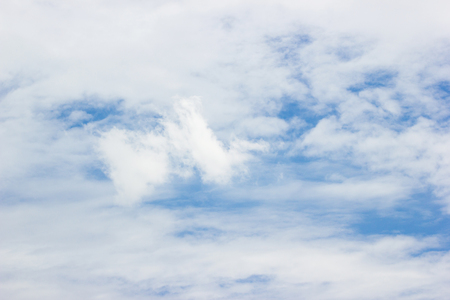 Transparent blue sky with clouds and atmospheric afternoon.の写真素材