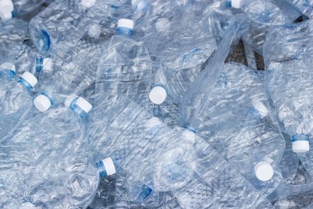Plastic waste - plastic bottles, Concept of recycling the Empty used plastic bottleの写真素材