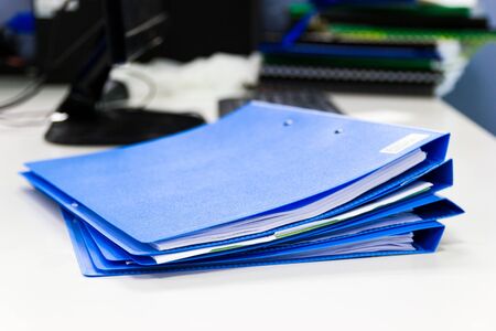 file folder with documents and documents. retention of contracts.の写真素材