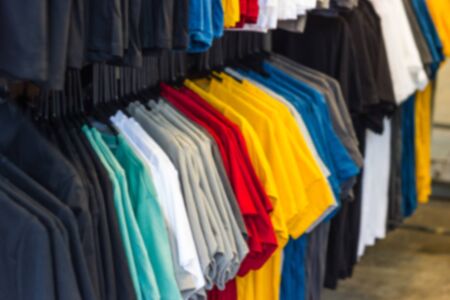 t-shirt for the man on hangers Fashion Store Style Thailandの写真素材