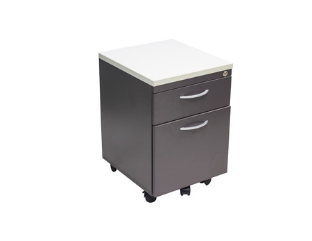 file cabinet with isolated with white backgroundの写真素材