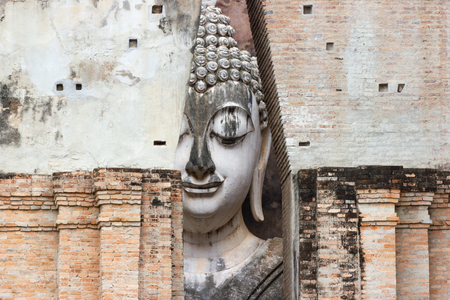 Big Buddha The Buddha image is large at Sukhothai Thailand is the art of Sukhothaiの写真素材