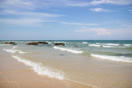 Landscapes View The atmosphere is beautiful Sand and sea and the color of the sky, The beach of Thailand.の写真素材