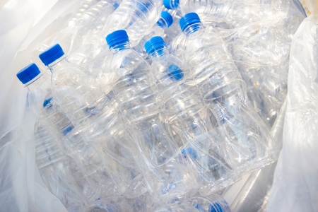 plastic bottles, Concept of recycling the Empty used plastic bottleの写真素材