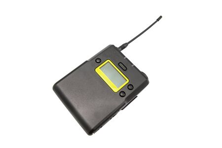 wireless microphone isolated white background clipping pathの写真素材
