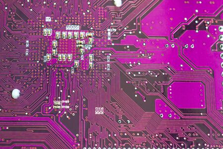 Electronic circuit board part of electronic machine component concept technology of computer circuit hardwareの写真素材