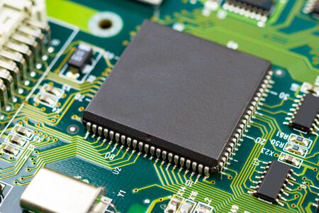 chip ic control the mainboard capacitor, concept electronic technologyの写真素材