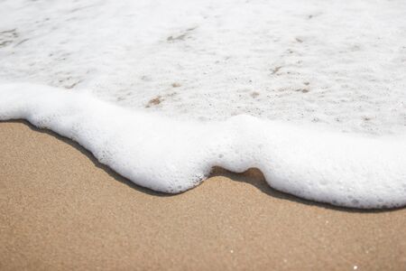 soft ware on sand at the beach, copy space for text