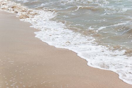 soft ware on sand at the beach, copy space for textの写真素材