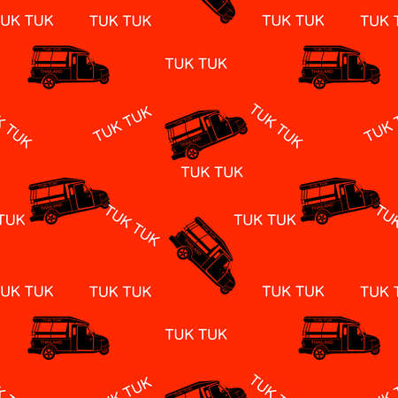 vector Seamless graphics The car name is TUK-TUK is the name of Thailandのイラスト素材