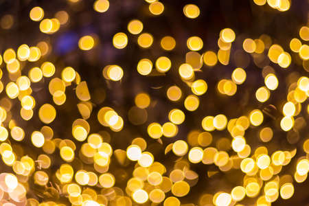 Blur - abstract bokeh circle string lights for background wallpaperの写真素材
