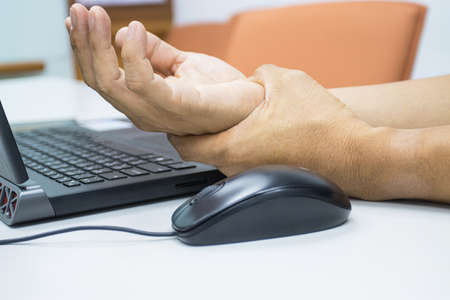concept Tenosynovitis is the most common tendon inflammation of the wrist time of use of the personal computer or keyboard mouseの写真素材