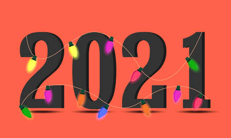 Card for New Year 2021 design vector illustration graphic