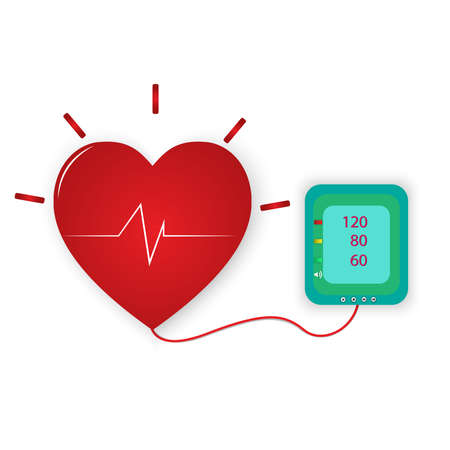 Digital device Medical equipment for measuring pressure, Diagnose hypertension, heart, vector illustrations concept healtycareのイラスト素材