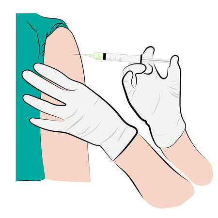 image vector vaccination Healthcare treatment medical concept protection immune, vector illustrationsのイラスト素材