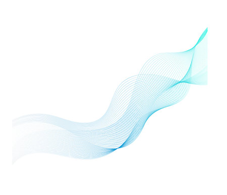 Abstract vector waves with colorful gradient line vector graphic designのイラスト素材