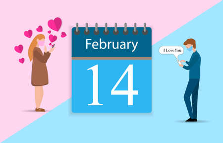 men and woman couple love design graphics symbol heart concept valentine dayのイラスト素材