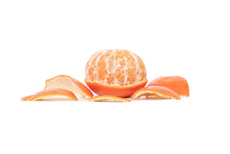 fruit orange isolate on white backgroundの写真素材