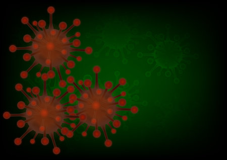 graphics design Corona vius covid 19 virus on the dark background vector illustrationのイラスト素材