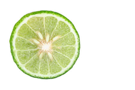 fresh fruits bergamot with cut in half isolate white background  copy spaceの写真素材