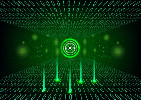 graphics design illustration digital circuit with binary coded decimal diagram technology for...