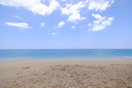 Landscapes View The atmosphere is beautiful Sand and sea and the color of the sky, The beach phuket of Thailand.の写真素材
