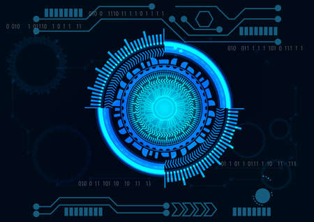 graphics design illustration digital circuit diagram technology for background wallpaper vector illustrationのイラスト素材