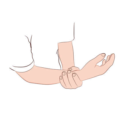 graphics drawing concept Guillain-Barre syndrome Wrist pain is often caused or ascending para vector illustrationのイラスト素材
