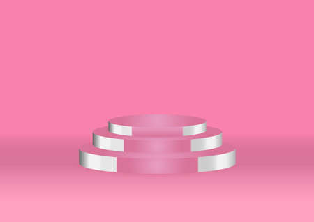 pink podium for show product or presentation vector illustration &#xD;&#xA;のイラスト素材