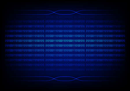 graphics design concept Binary code assigns 0 1 from binary number system technology circuit vector illustrationのイラスト素材
