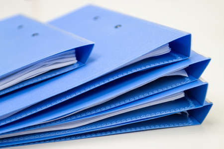 file folder and Stack of business report paper file on the table in a work office, concept document in work officeの写真素材