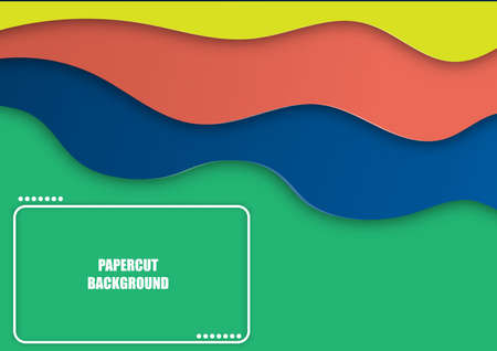 abstract background graphics style papercut for card or paper vector illustrationのイラスト素材