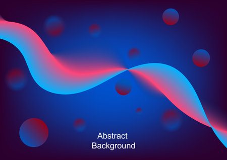 abstract background blend Fluid liquid style gradient blue red tone wallpaper vector illustrationのイラスト素材