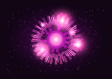 graphics design Hitech technology circle style glow network technology futuristic vector...