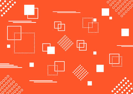 graphics abstract background square outline orange green white vector illustrationのイラスト素材