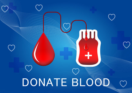 graphics image blood bag concept donate blood vector illustrationのイラスト素材
