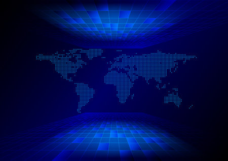 background futuristic technology blue color tone vector illustrationのイラスト素材