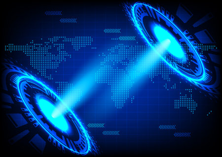 background futuristic technology blue color tone vector illustrationのイラスト素材