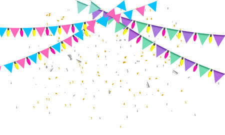 graphics festival flag with text congratulation for backdrop background vector illustrationのイラスト素材