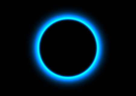 abstract background circle blue color neon shiny vector illustrationのイラスト素材
