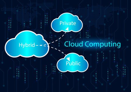 Cloud computing technology concept, vector illustrationのイラスト素材