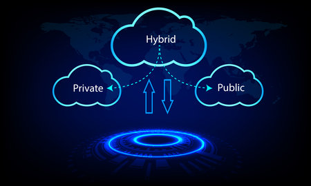 Cloud computing technology concept, vector illustrationのイラスト素材
